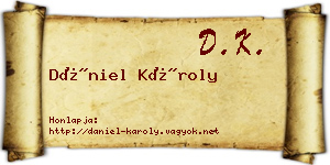 Dániel Károly névjegykártya